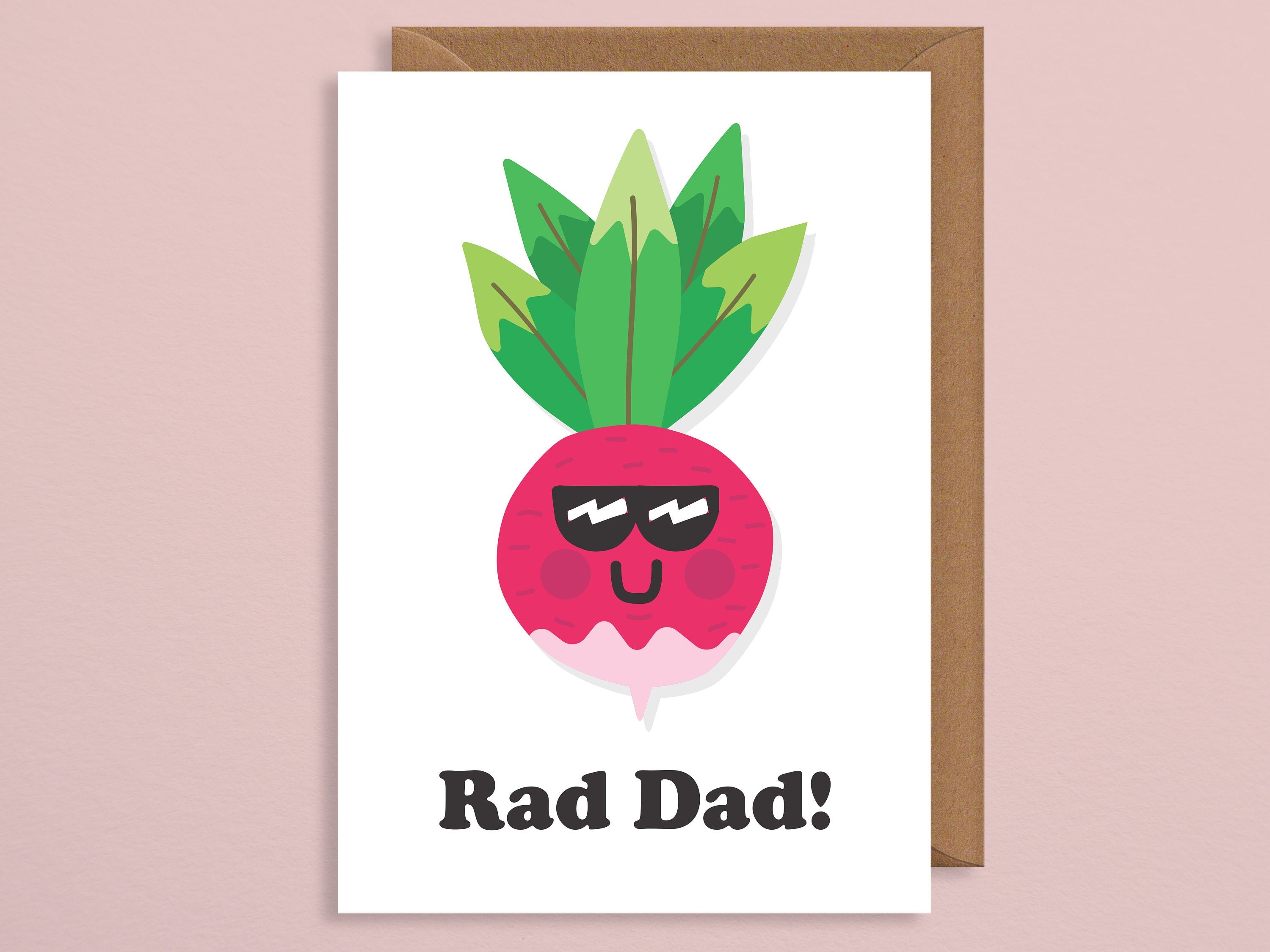 Rad Dad Vegan Father's Day Card