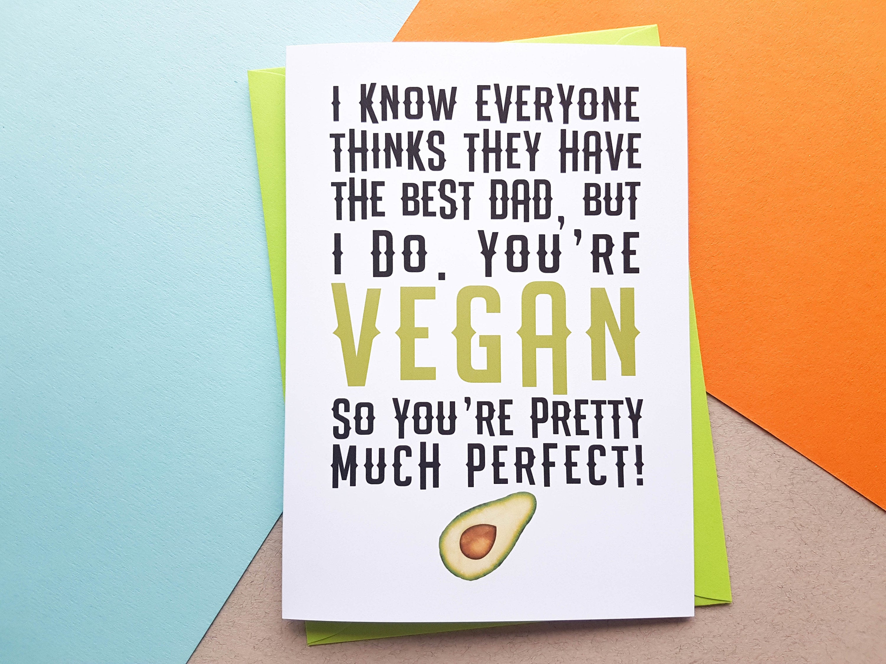 Vegan Dad Vegan Father's Day Card