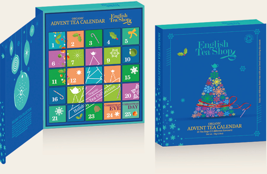 English Tea Shop Book Style Organic Tea Advent Calendar