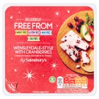 Sainsburys Deliciously Free From Wensleydale-Style with Cranberries 200g