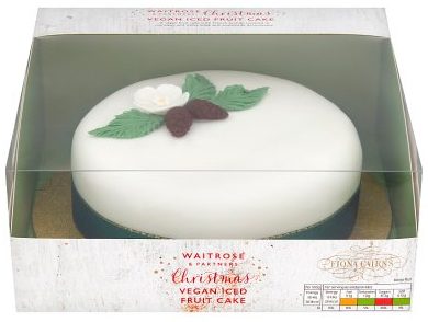 Waitrose Christmas Vegan Iced Fruit Cake 960g