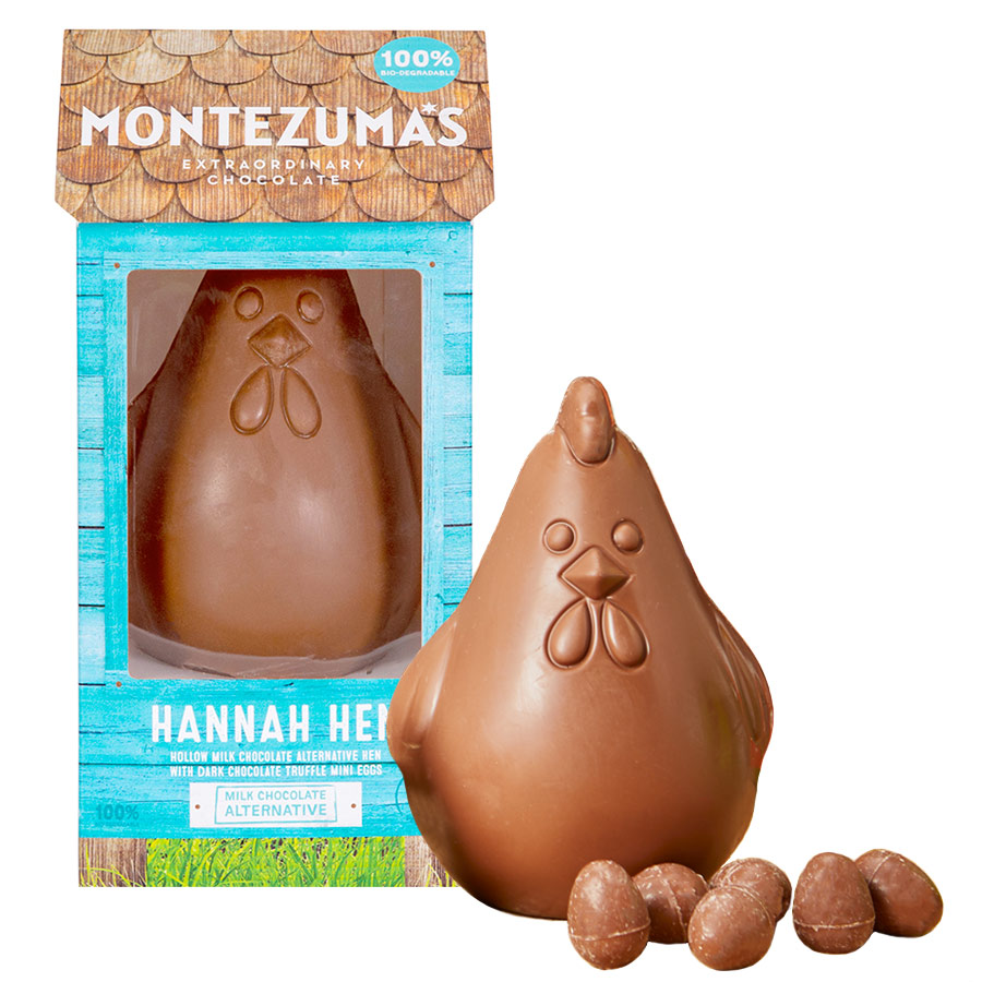 Montezumas Like No Udder Vegan Hannah Hen with Mini Eggs
