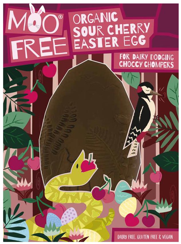 Moo Free Organic Vegan Sour Cherry Easter Egg 140g