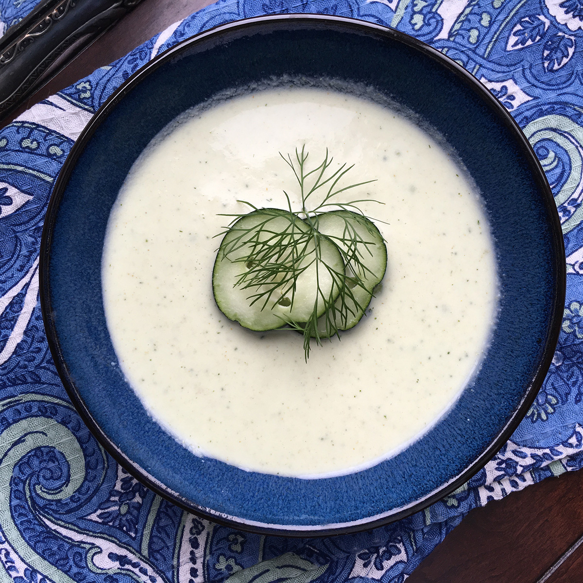 Chilled Avocado and Cucumber Soup