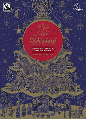 Divine Chocolate Dark 70 Percent Chocolate Advent Calendar