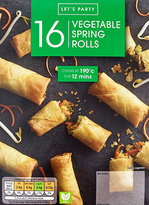 Let's Party 16 Mini Vegetable Spring Rolls 320g