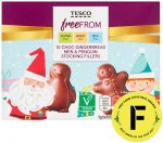 Tesco Free From 10 Chocolate Gingerbread Stocking Fillers 100g