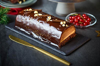 Wicked Kitchen Belgian Chocolate and Salted Caramel Log