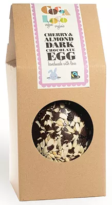 Cocoa Loco Giant Dark Chocolate Easter Egg - Cherry & Almond - 1.25kg