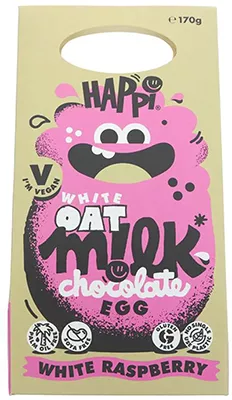 Happi Oat Milk White Chocolate Raspberry Easter Egg - 170g