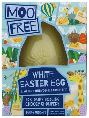 Moo Free Premium White Chocolate Easter Egg - 185g