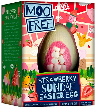 Moo Free Strawberry Sundae Easter Egg